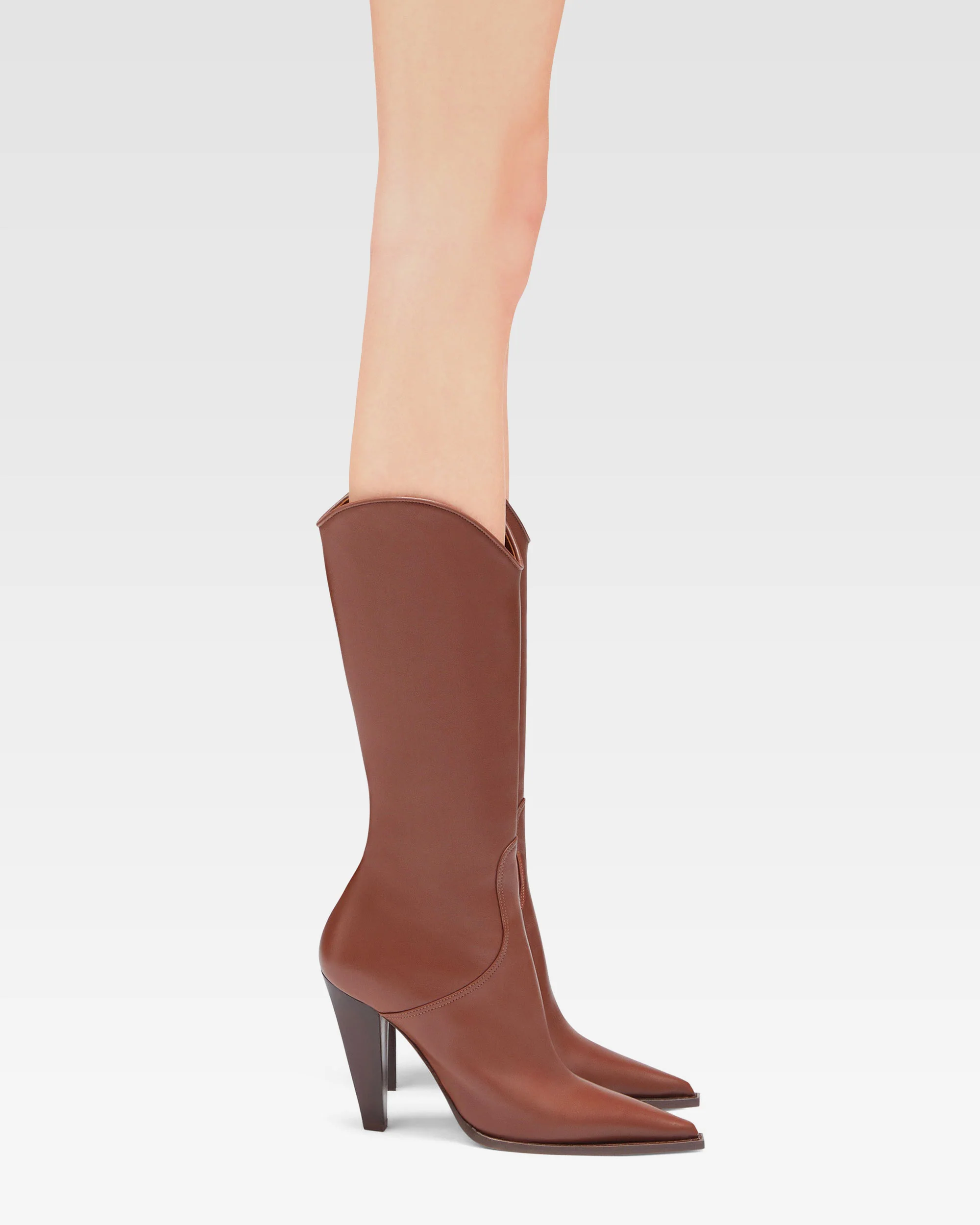 Brown leather boot