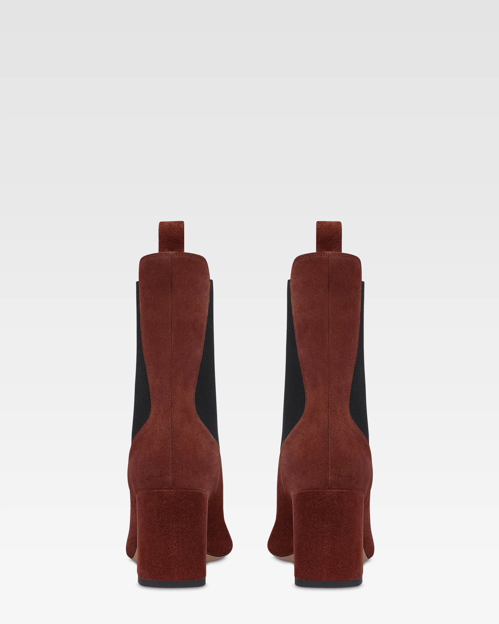 Ankle boots in mahogany calf suede leather 4 Ankle boots in mahogany calf suede leather