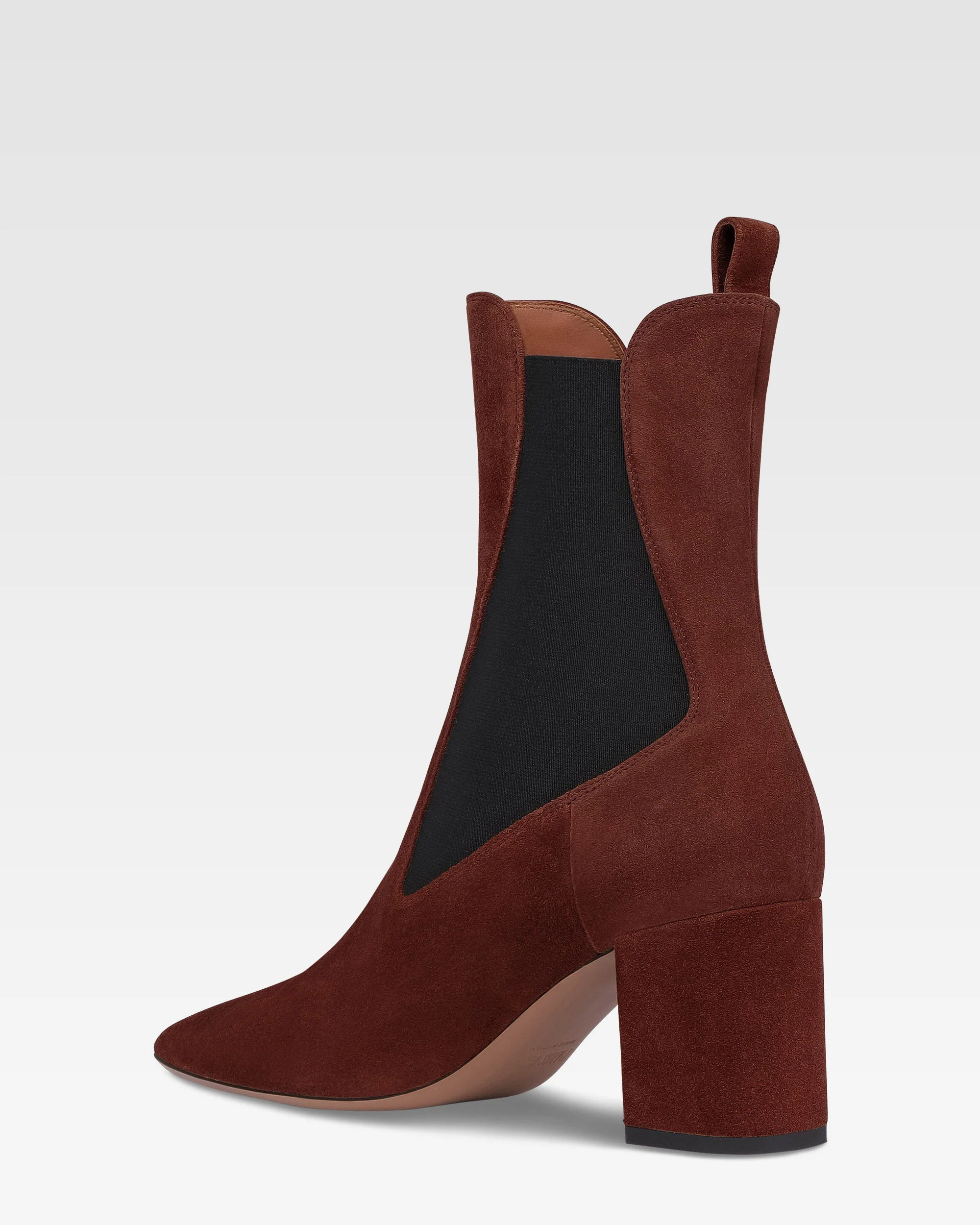 Ankle boots in mahogany calf suede leather 5 Ankle boots in mahogany calf suede leather
