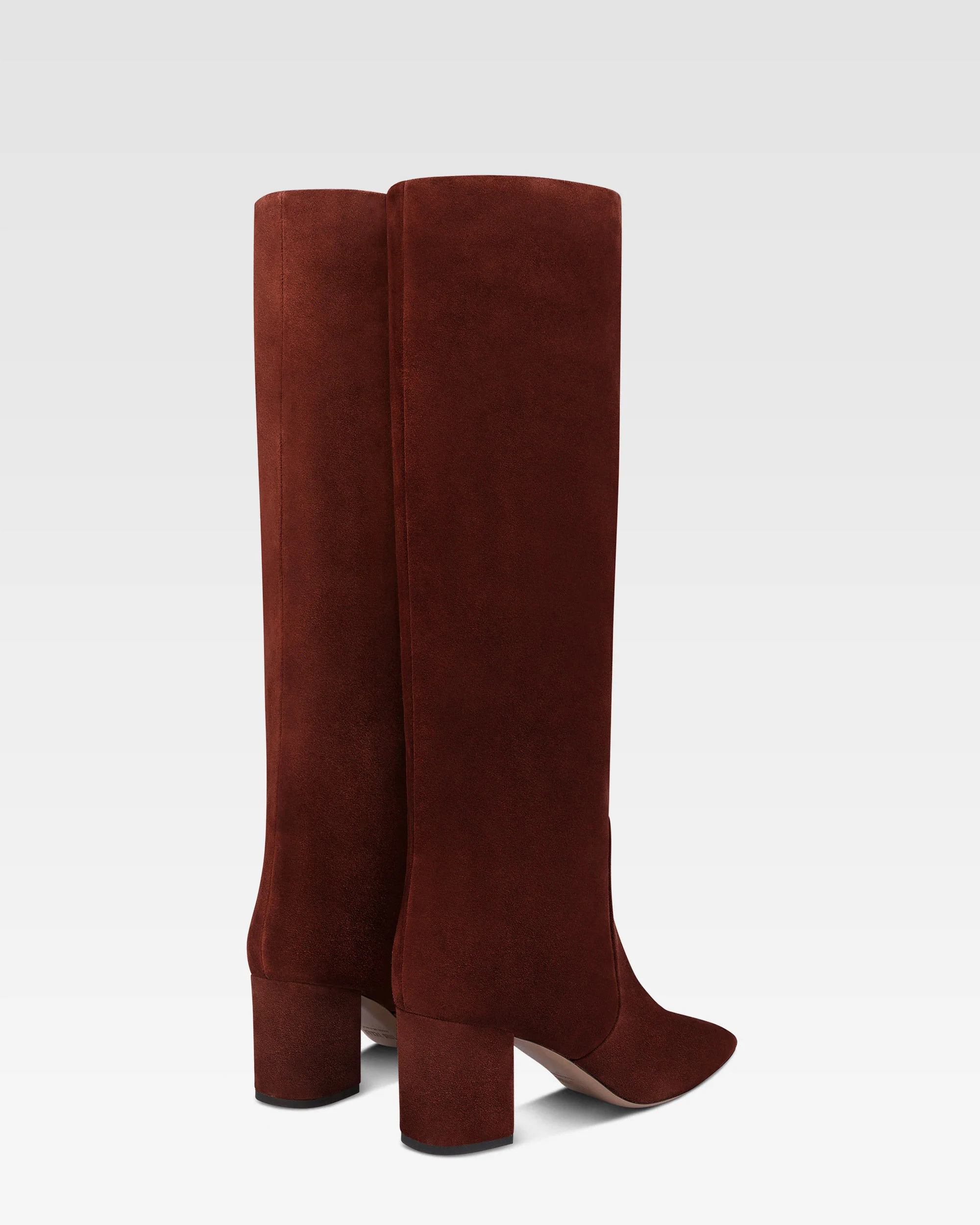 Boots in mahogany calf suede leather 3 Boots in mahogany calf suede leather