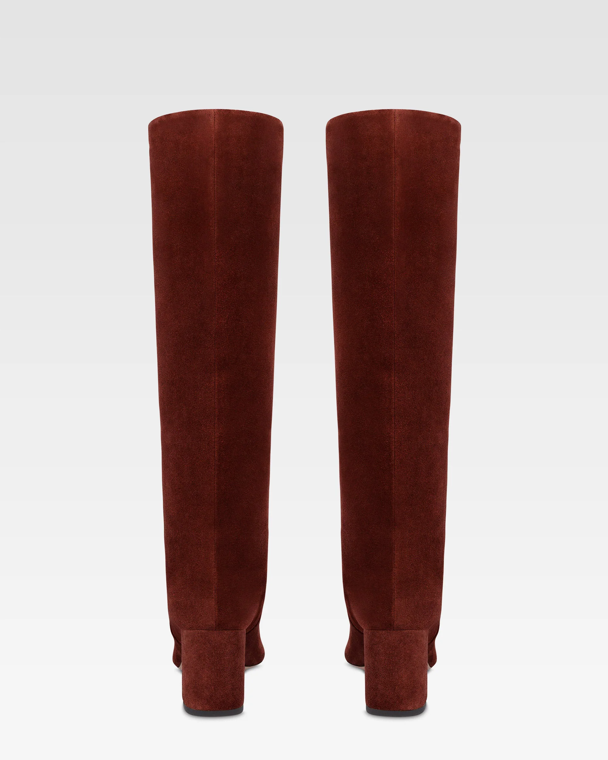 Boots in mahogany calf suede leather 4 Boots in mahogany calf suede leather