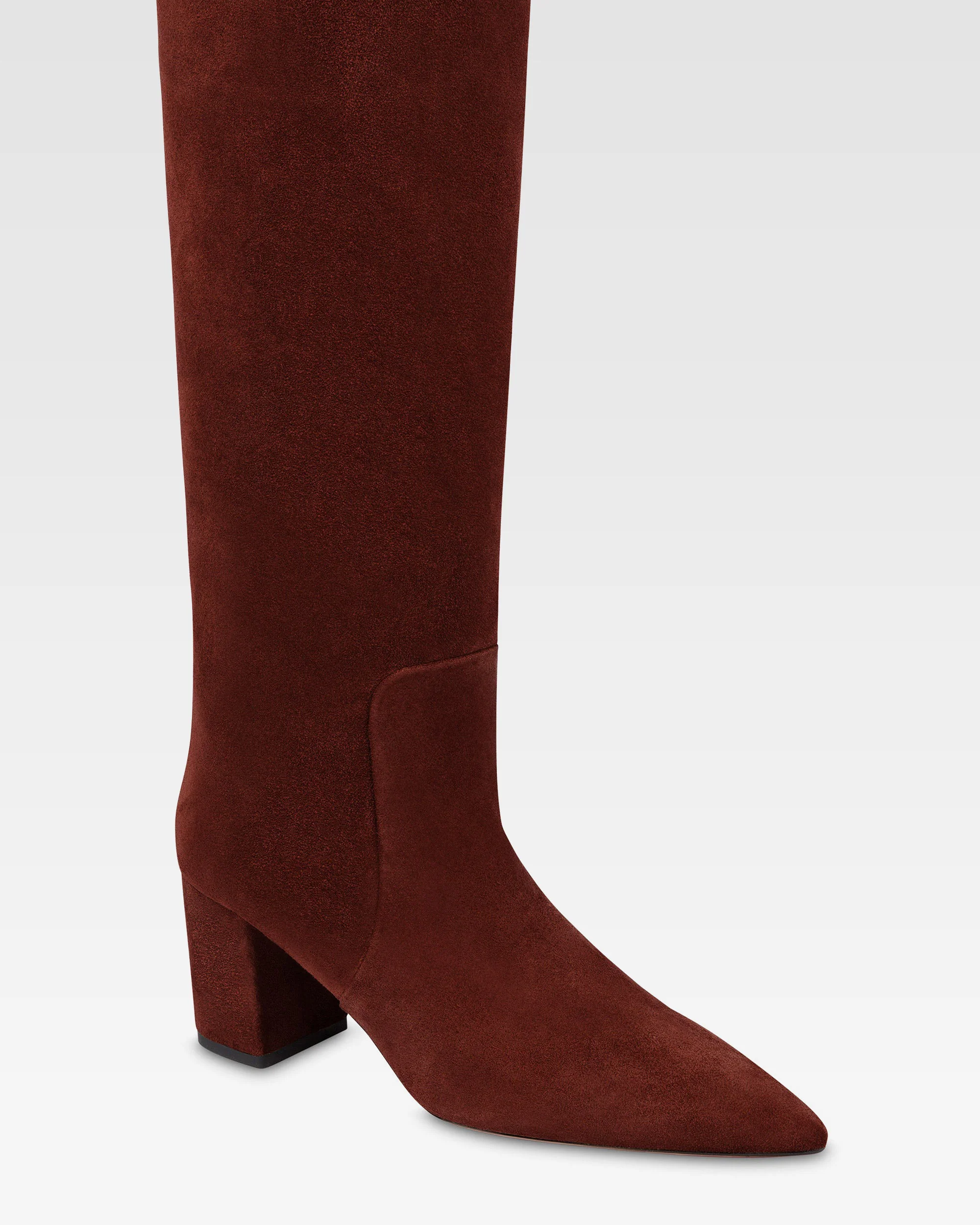 Boots in mahogany calf suede leather 5 Boots in mahogany calf suede leather