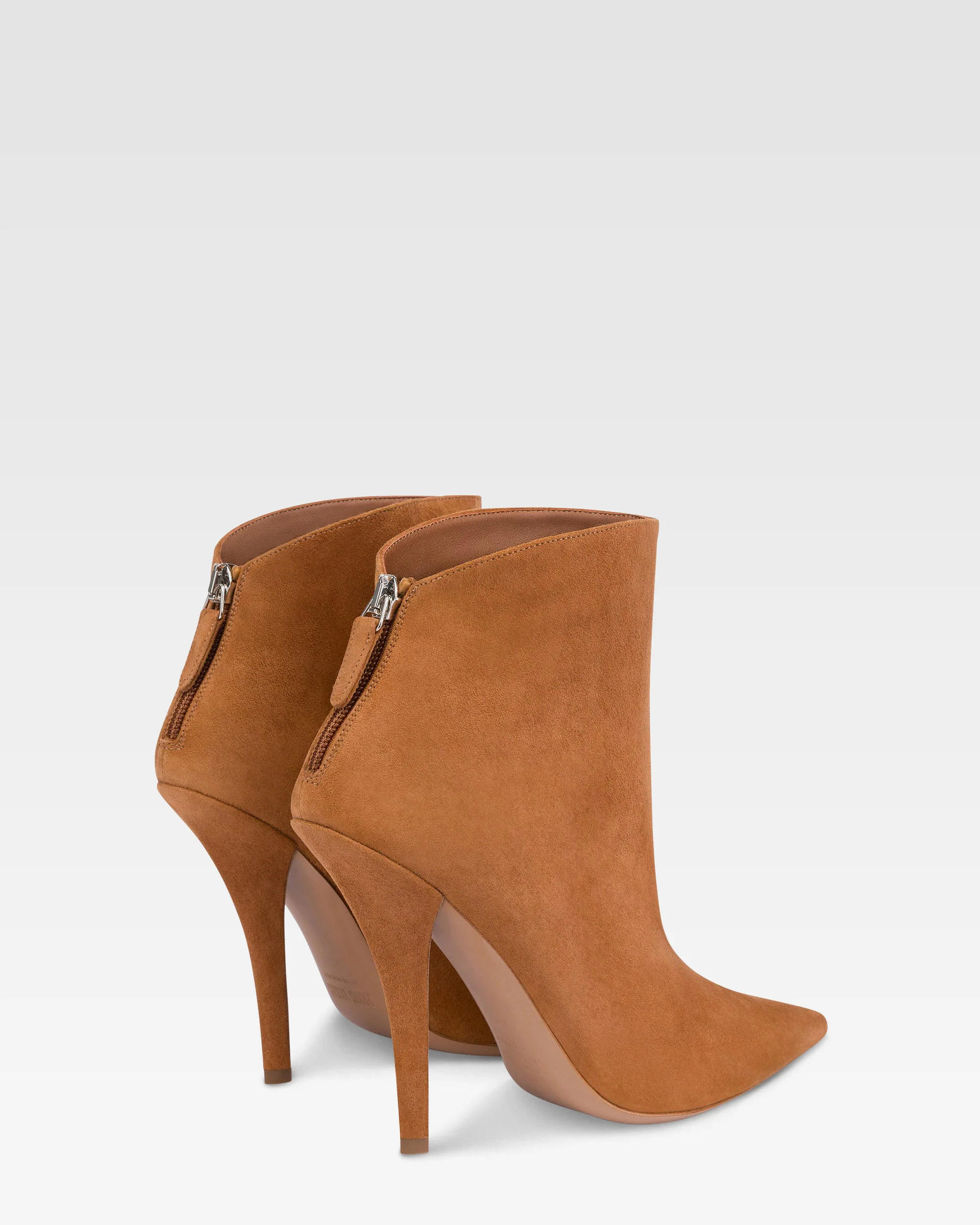 Ankle boots in cognac suede leather 3 Ankle boots in cognac suede leather