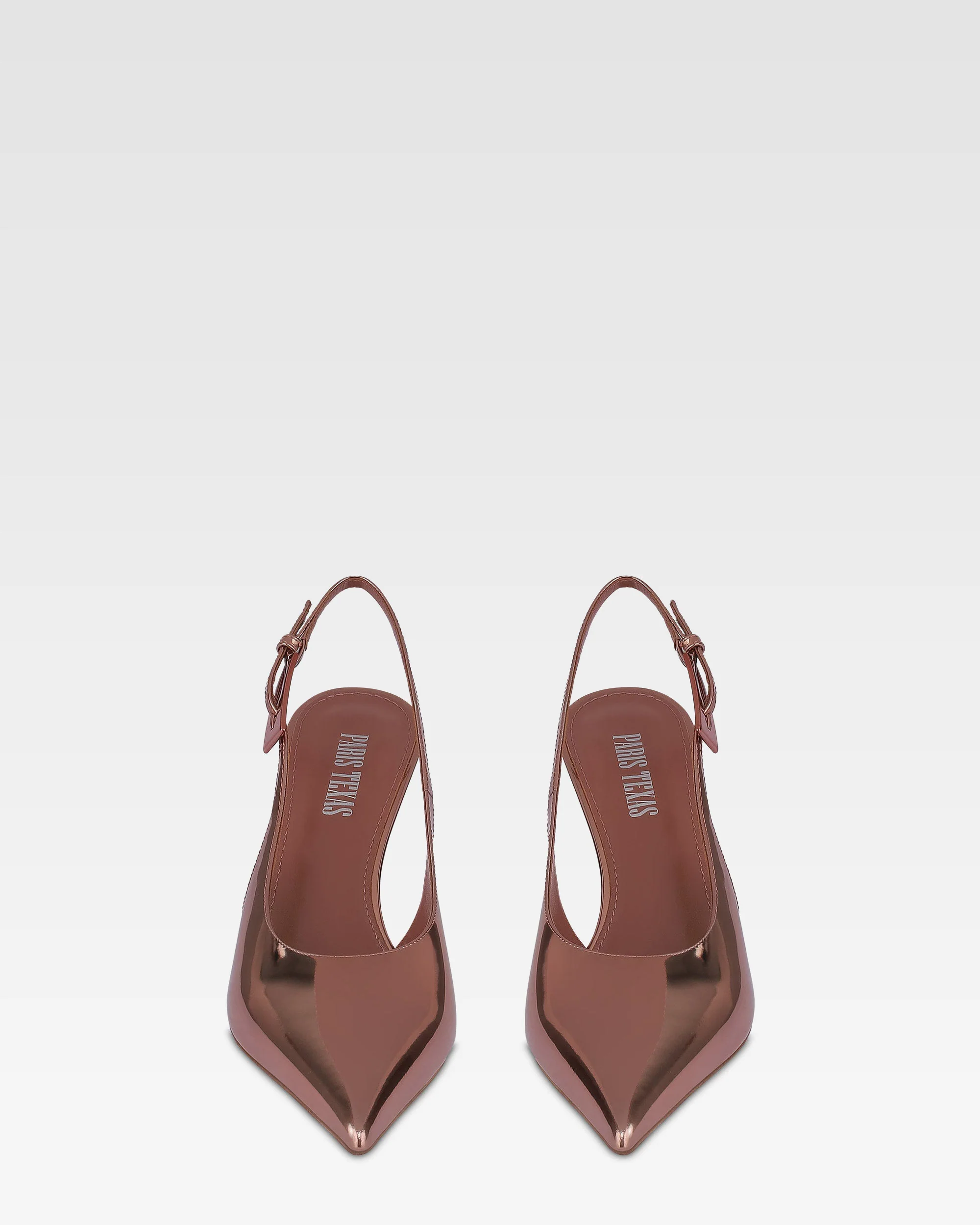 Slingbacks in texas rose mirror-effect leather 3 Slingbacks in texas rose mirror-effect leather