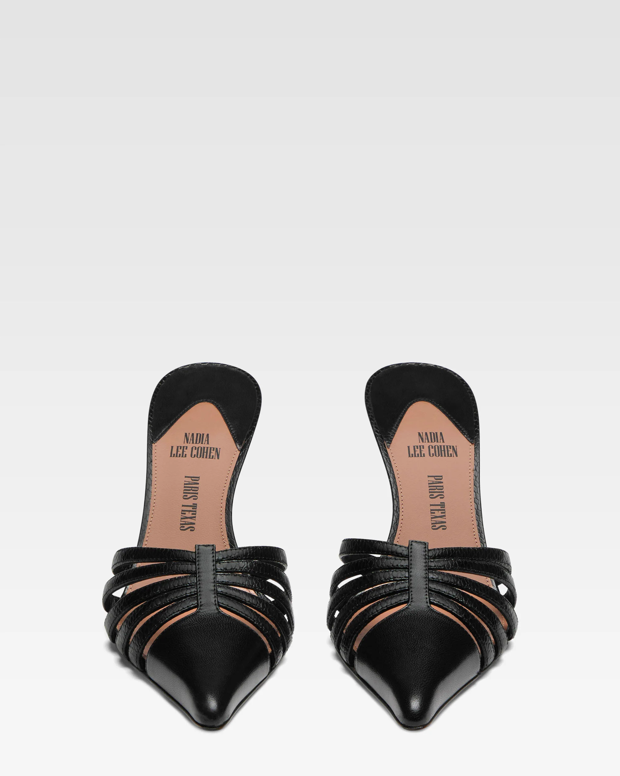 Black leather cut-out mule 3 Black leather cut-out mule