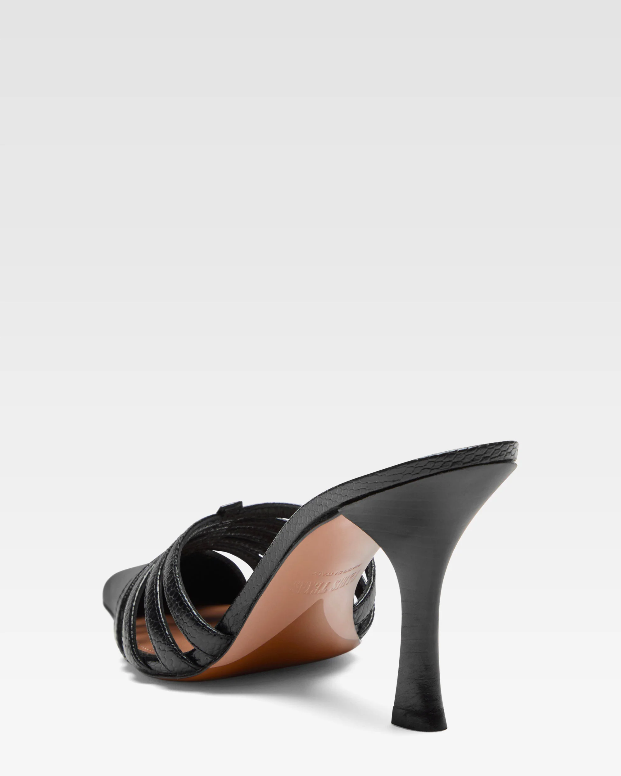 Black leather cut-out mule 5 Black leather cut-out mule