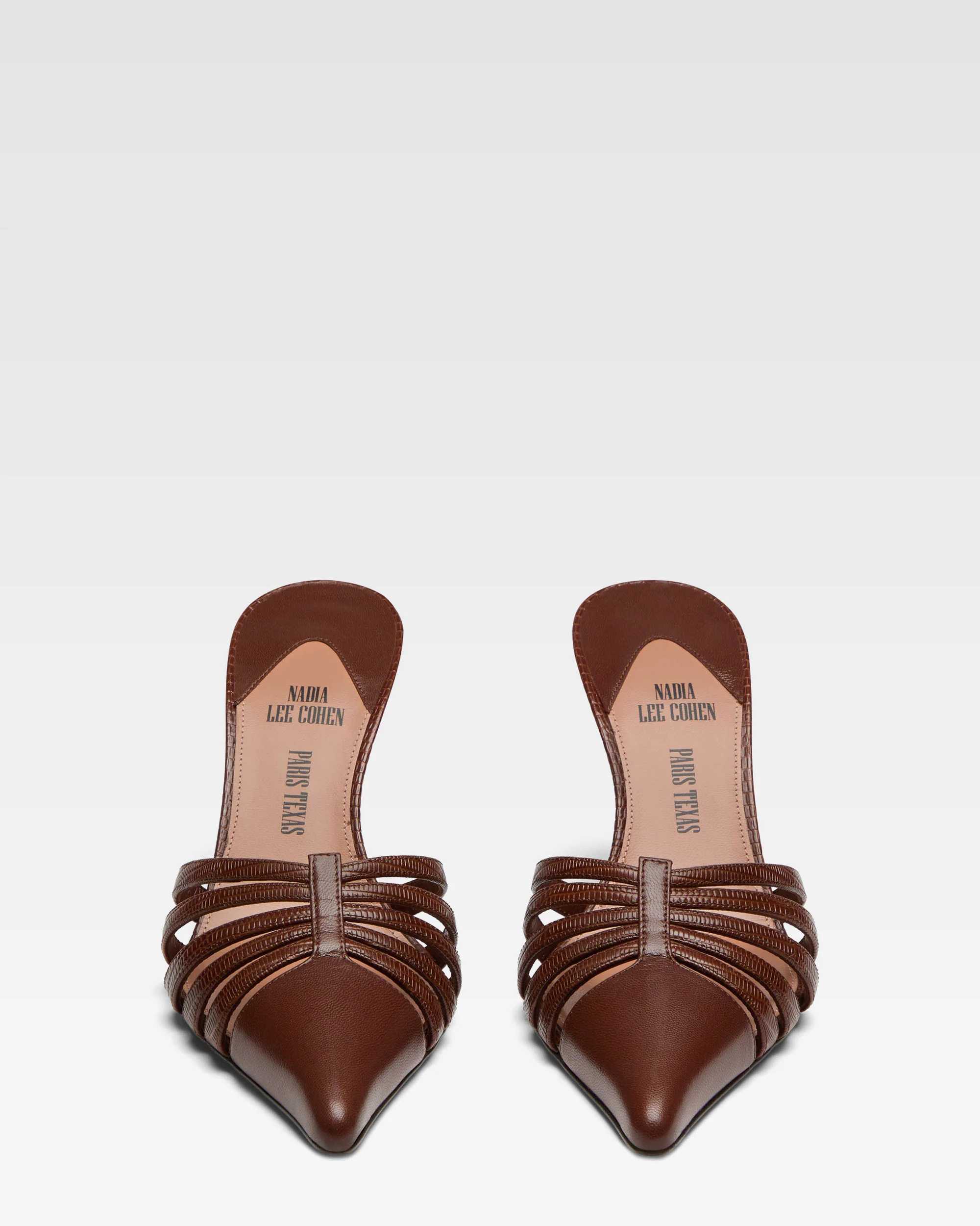 Brown leather cut-out mule 3 Brown leather cut-out mule