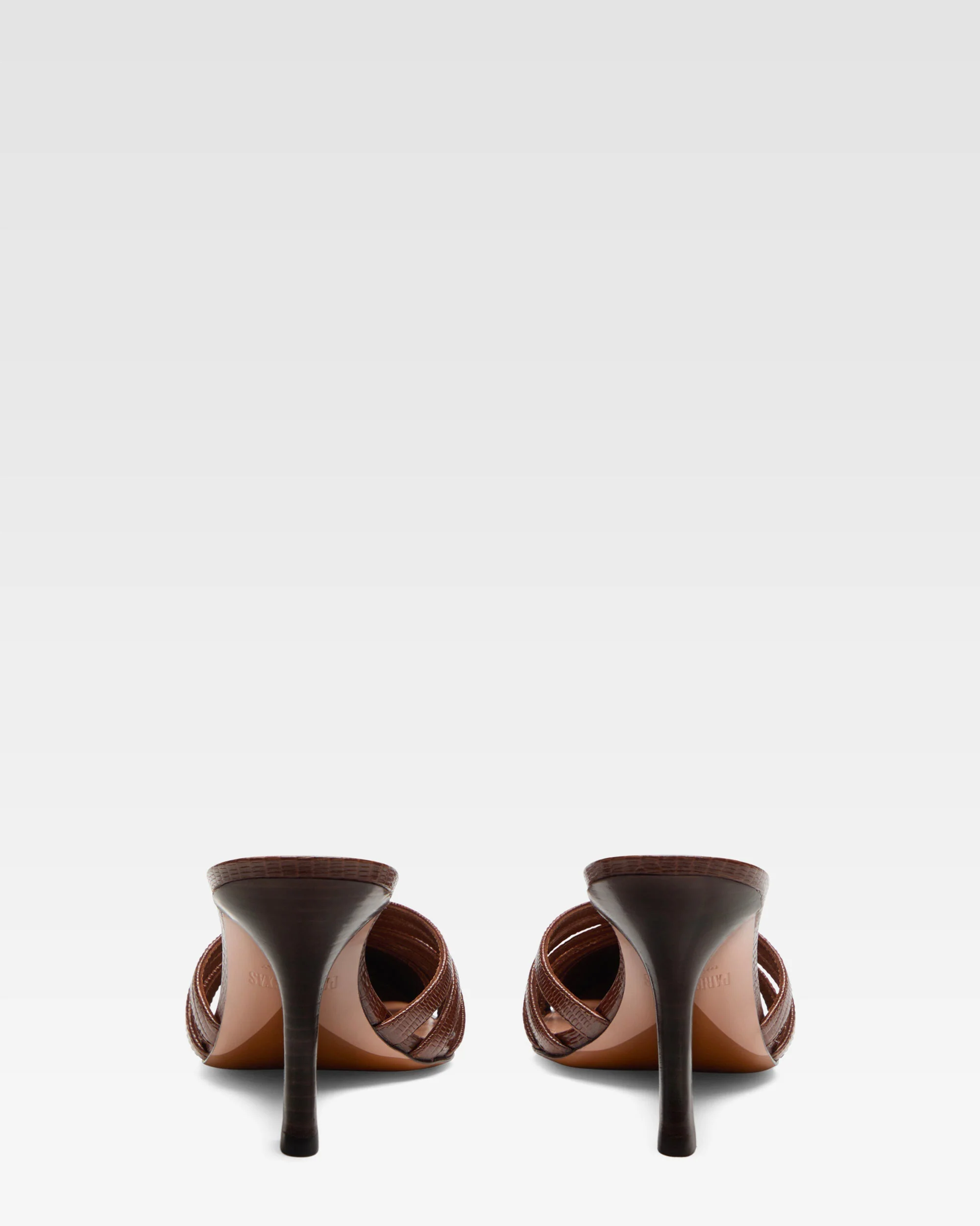 Brown leather cut-out mule 4 Brown leather cut-out mule