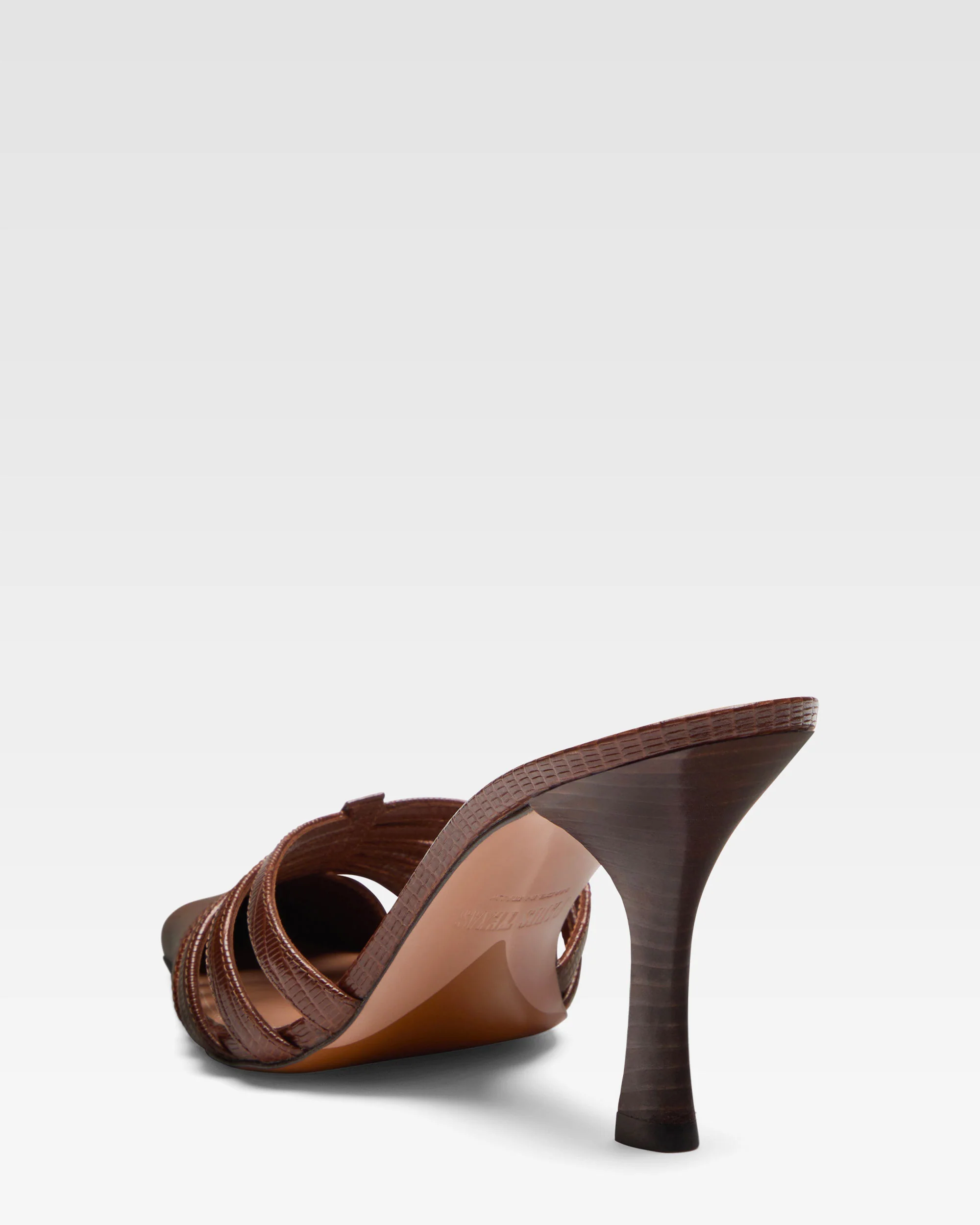 Brown leather cut-out mule 5 Brown leather cut-out mule