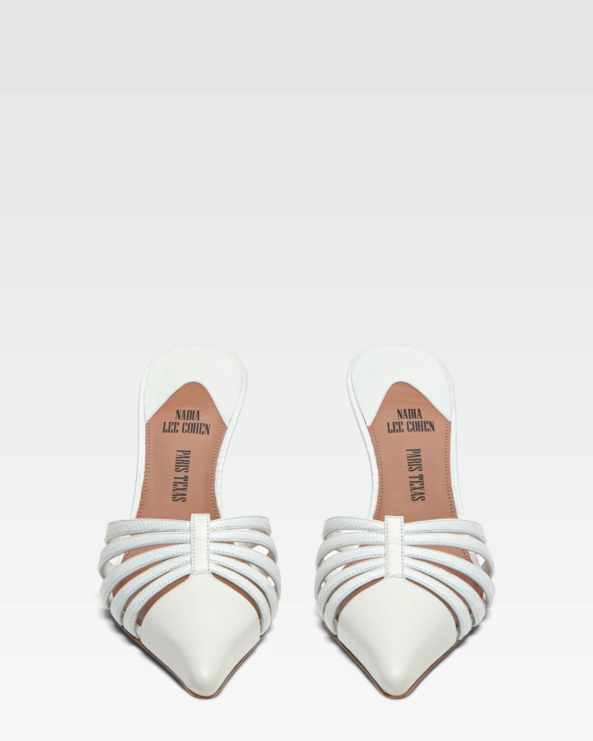 White leather cut-out mule 3 White leather cut-out mule