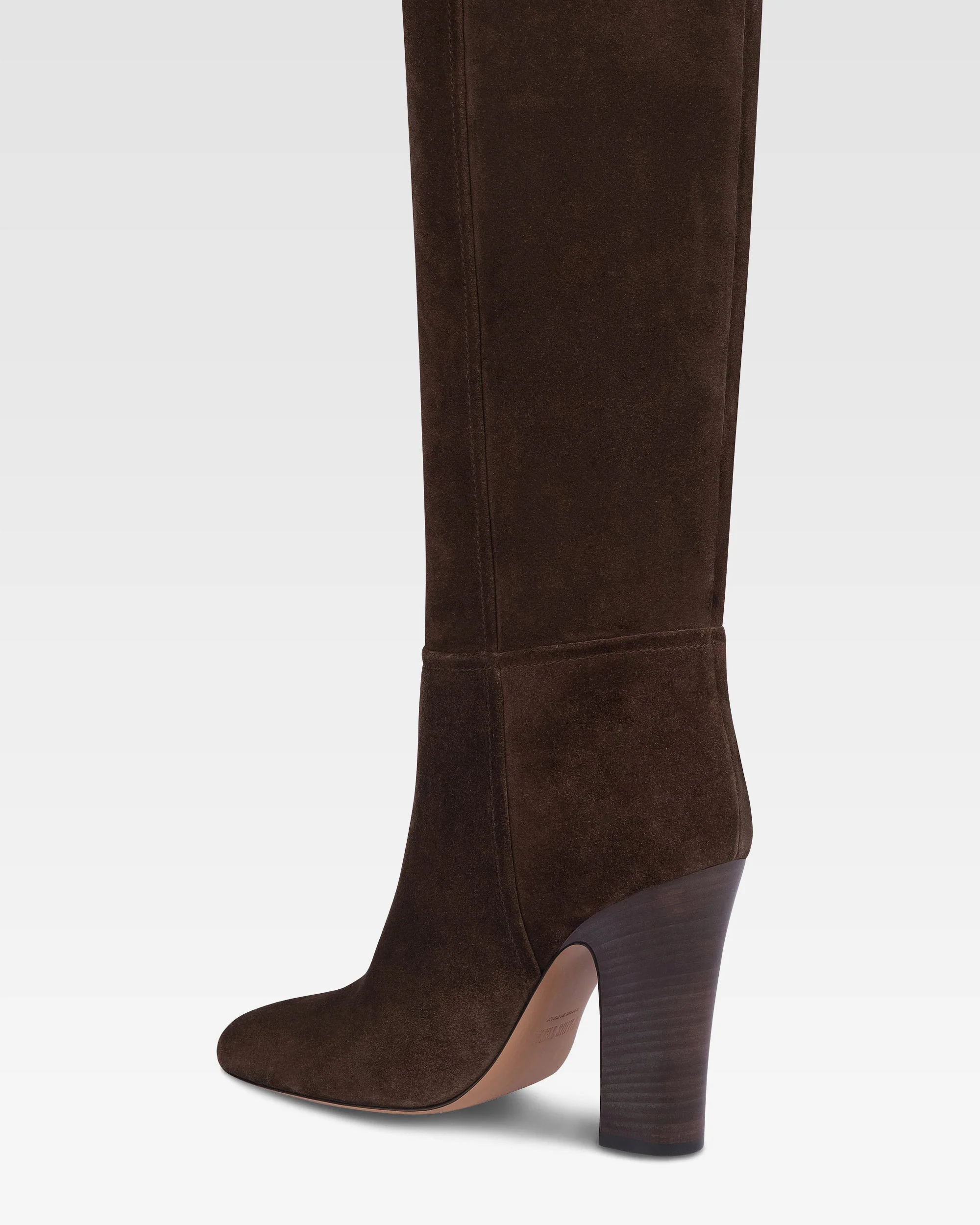 Over-the-knee boots in ebony calf suede leather 5 Over-the-knee boots in ebony calf suede leather