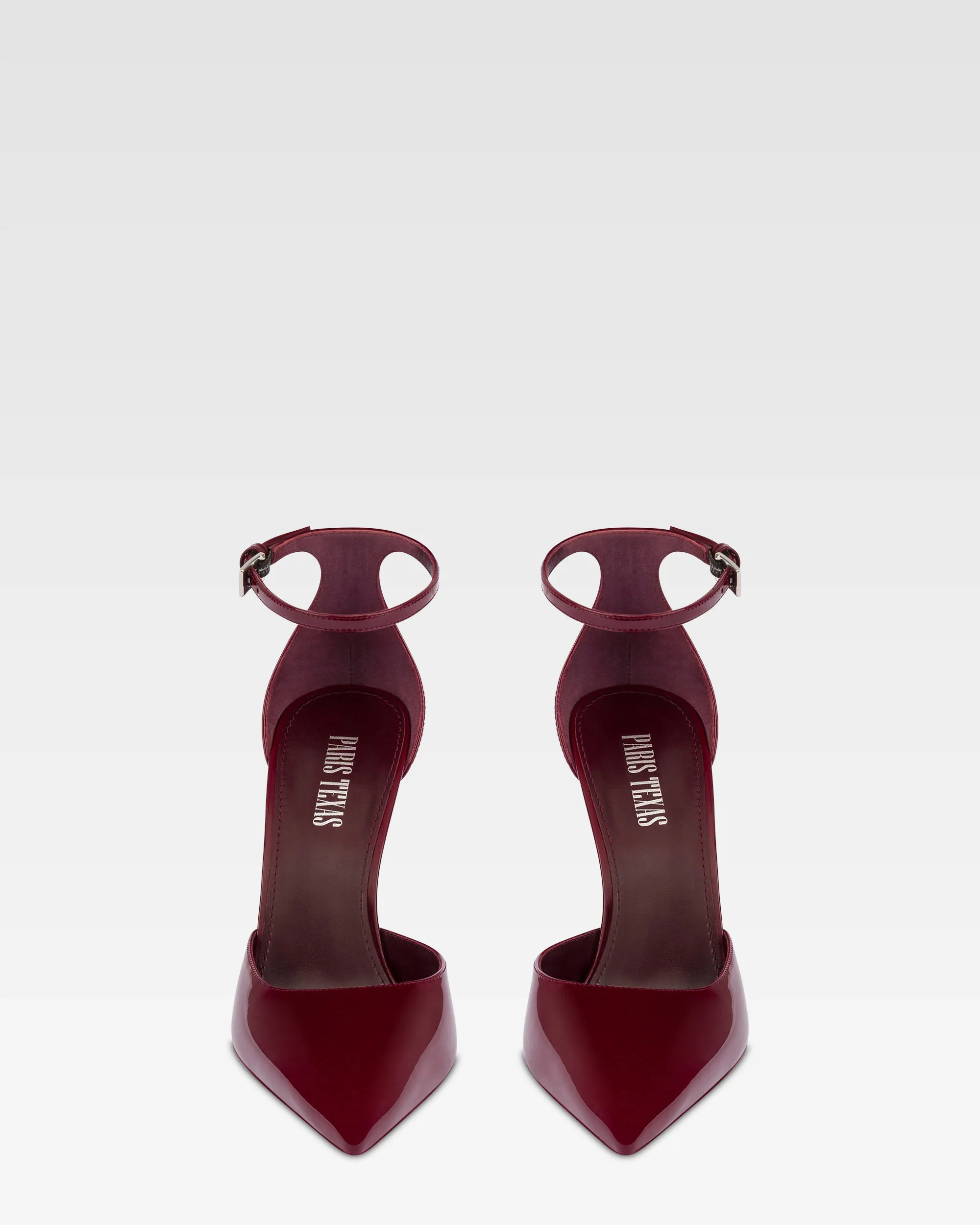 Ankle-strap pumps in rouge noir patent leather 3 Ankle-strap pumps in rouge noir patent leather